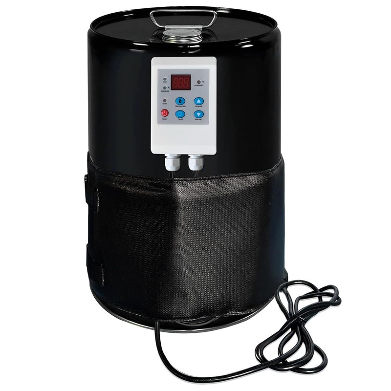 VPF 5 Gallon Bucket Heater Pro Kit - 800W 120V Drum Heating Blanket with 0-212℉ Adjustable Thermostat & 24H Timer, FCC/UL Certified Insulated Metal Barrel Heater for Propane Tanks, Industrial Barrels - Image 1